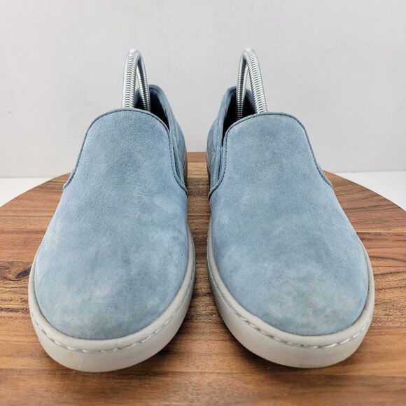 Vionic Womens Size 8.5 Blue Suede Comfort Vio Grip Slip On Loafers Shoes - Picture 2 of 9